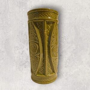 Disney Adventureland Tiki Shield Mug Green Disneyland Park NEW